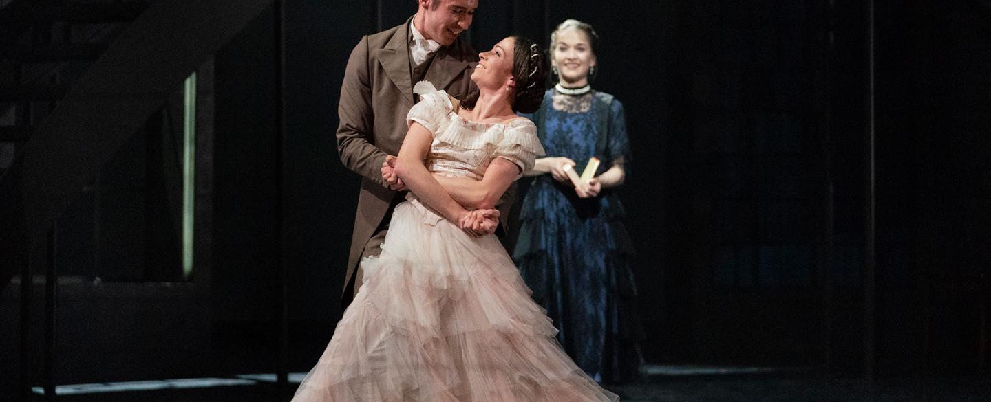 Beatrice looks on as she reads of Prince Albert and Victoria's love