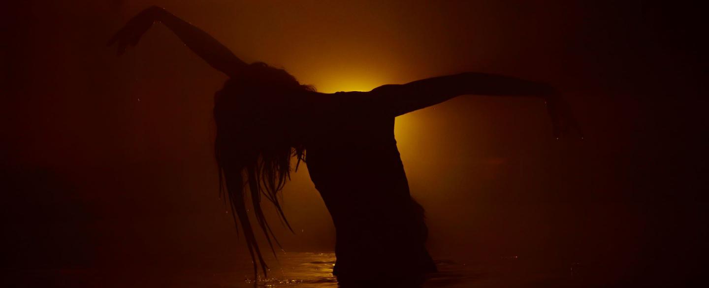 Dancer Minju Kang in water