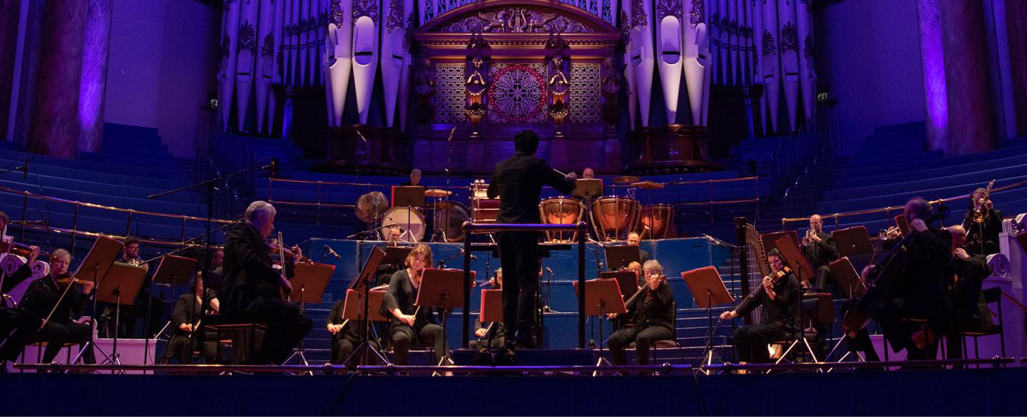 The Sinfonia performing at Leeds Town Hall, photo Amy Kelly